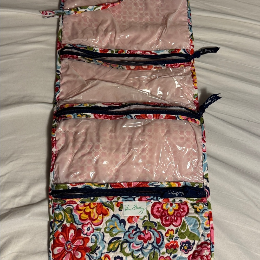 Floral Hanging Organizer with Clear Pockets